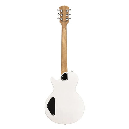 Stagg Standard Series Singlecut Electric Guitar HB90 - Open Pore Mahogany, White