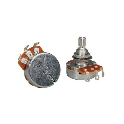 Alpha 250k Pot, Audio Taper, .375" Bushing, 3/8" Diameter