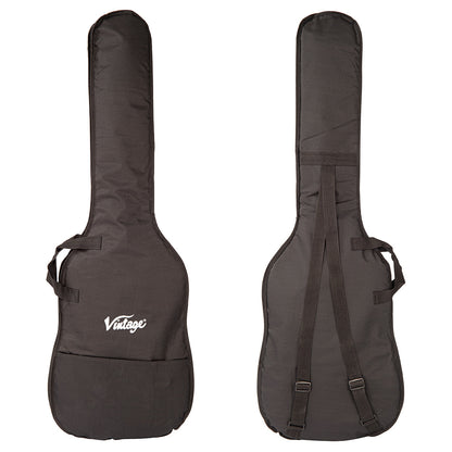 Vintage V40 Coaster Series Bass Guitar Pack - Left Hand Boulevard Black
