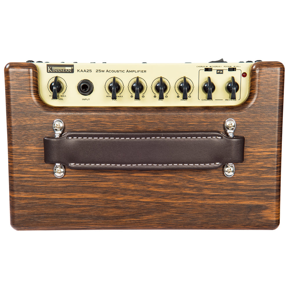 Kinsman 25w Acoustic Amp ~ Mains/Battery Power/BluetoothÂ® ~ Wood