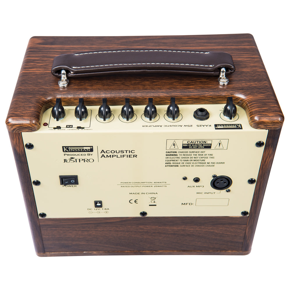 Kinsman 25w Acoustic Amp ~ Mains/Battery Power/BluetoothÂ® ~ Wood