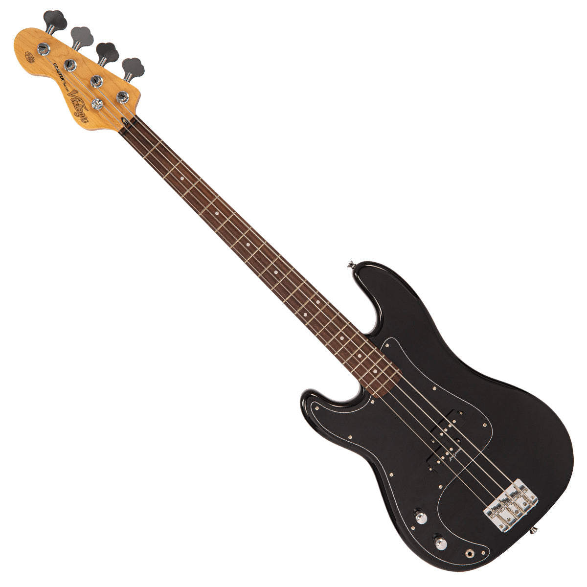 Vintage V40 Coaster Series Bass Guitar Pack - Left Hand Boulevard Black