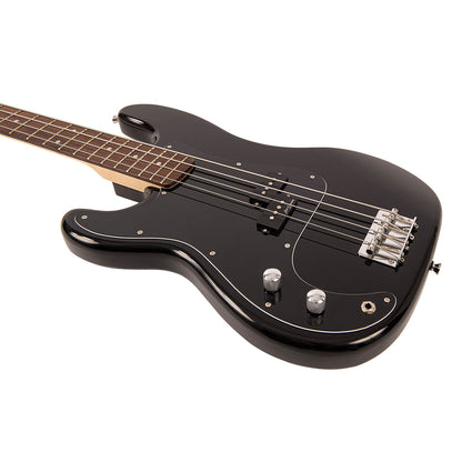 Vintage V40 Coaster Series Bass Guitar Pack - Left Hand Boulevard Black
