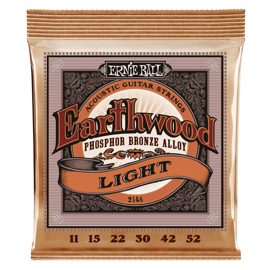 Ernie Ball Earthwood Light Phosphor Bronze Acoustic Guitar Strings - 11-52